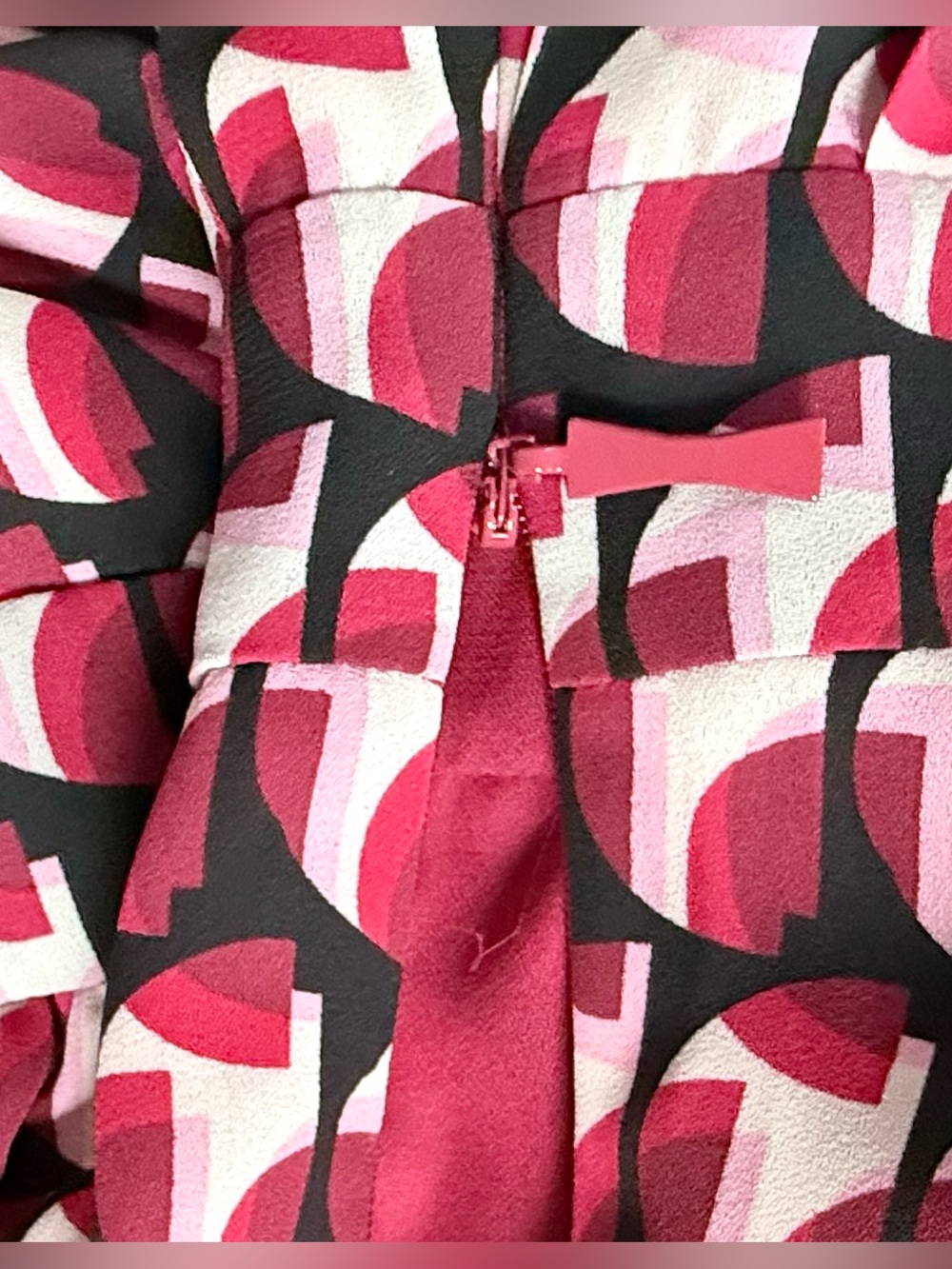 Kate Spade New York Pleated Fit & Flare Dress Size 12 Geometric Print - Picture 15 of 16